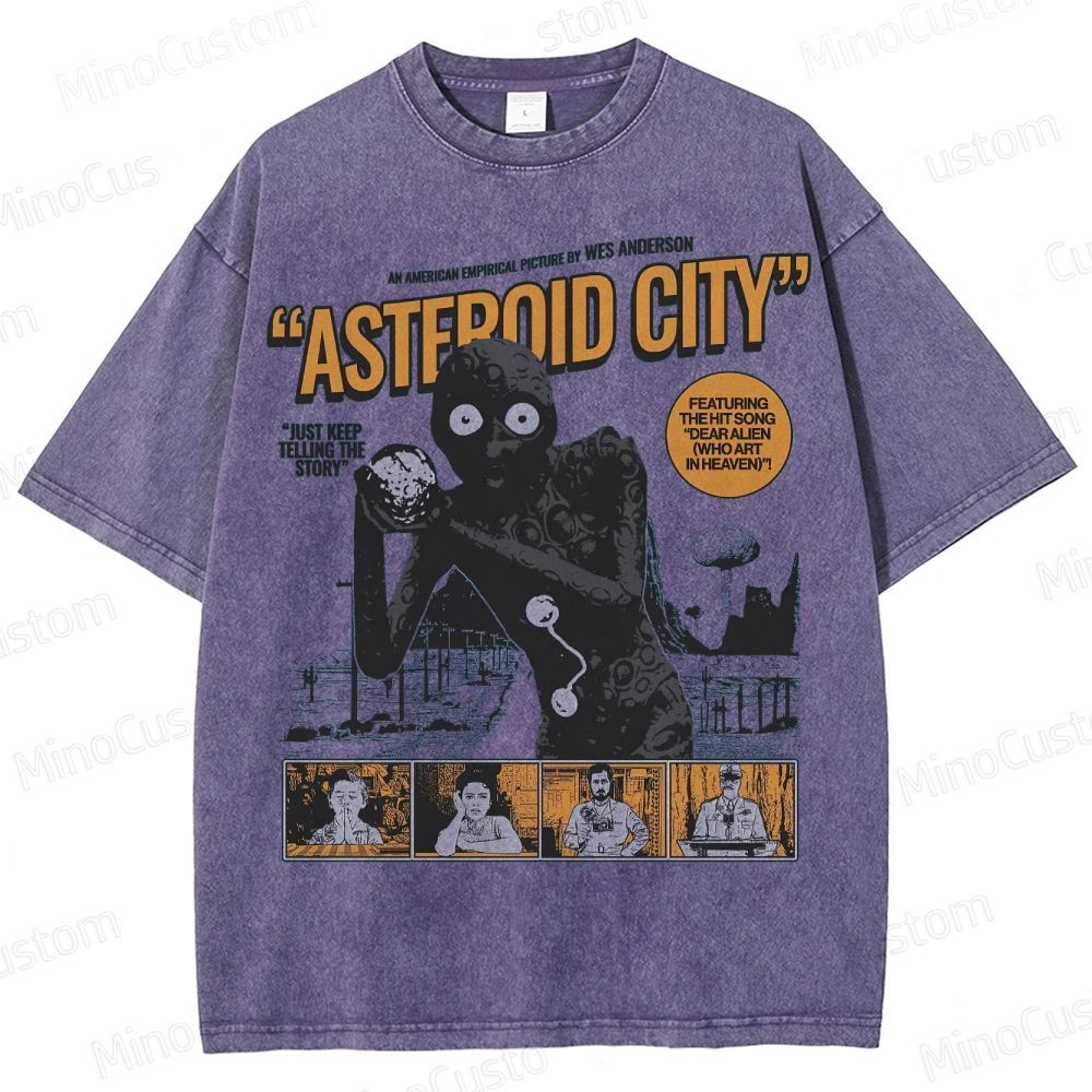 Wes Anderson Asteroid City Washed T - Shirt