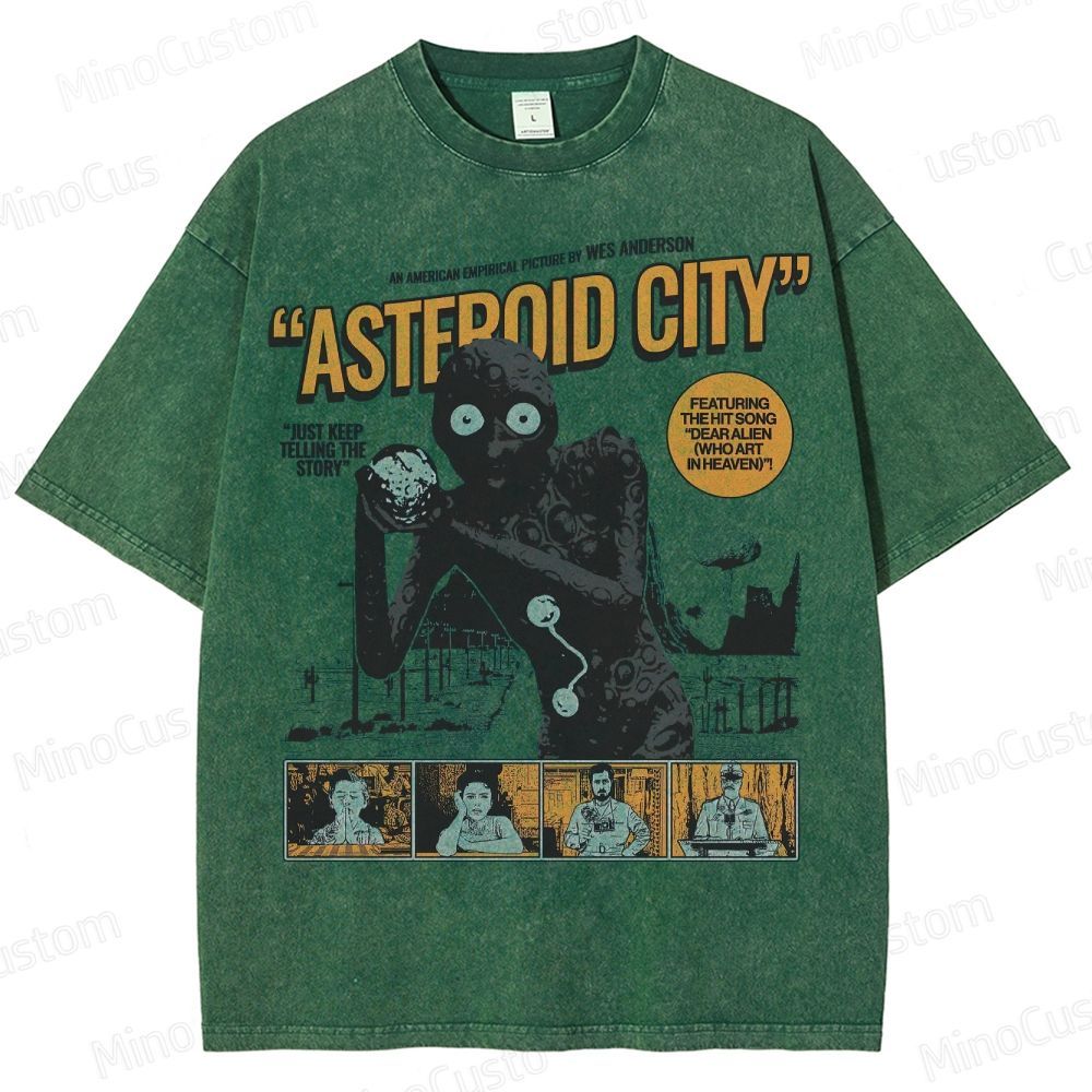 Wes Anderson Asteroid City Washed T - Shirt