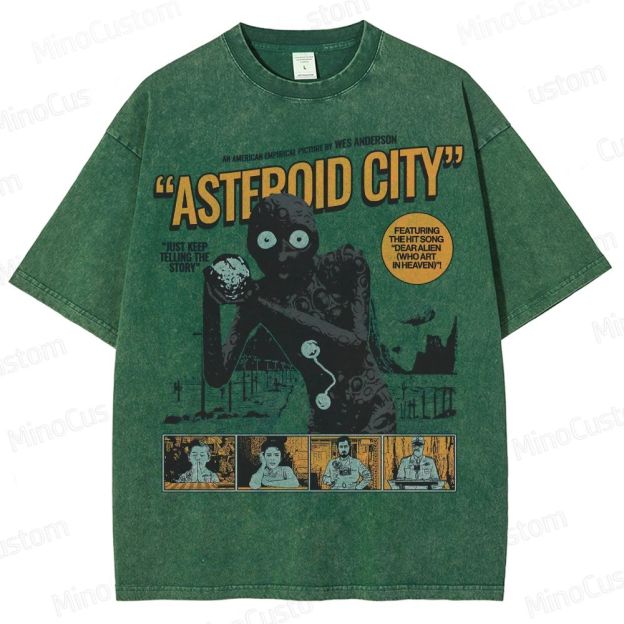 Wes Anderson Asteroid City Washed T - Shirt
