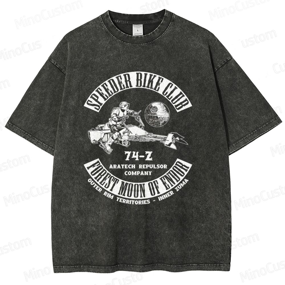 Star Wars Speeder Bike Club Washed T - Shirt