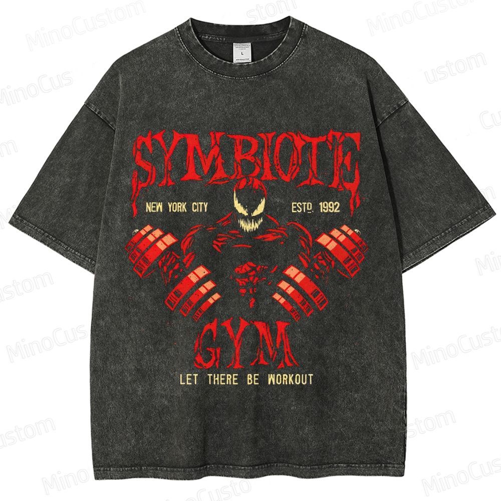 Venom Symbiote Gym Washed T - Shirt