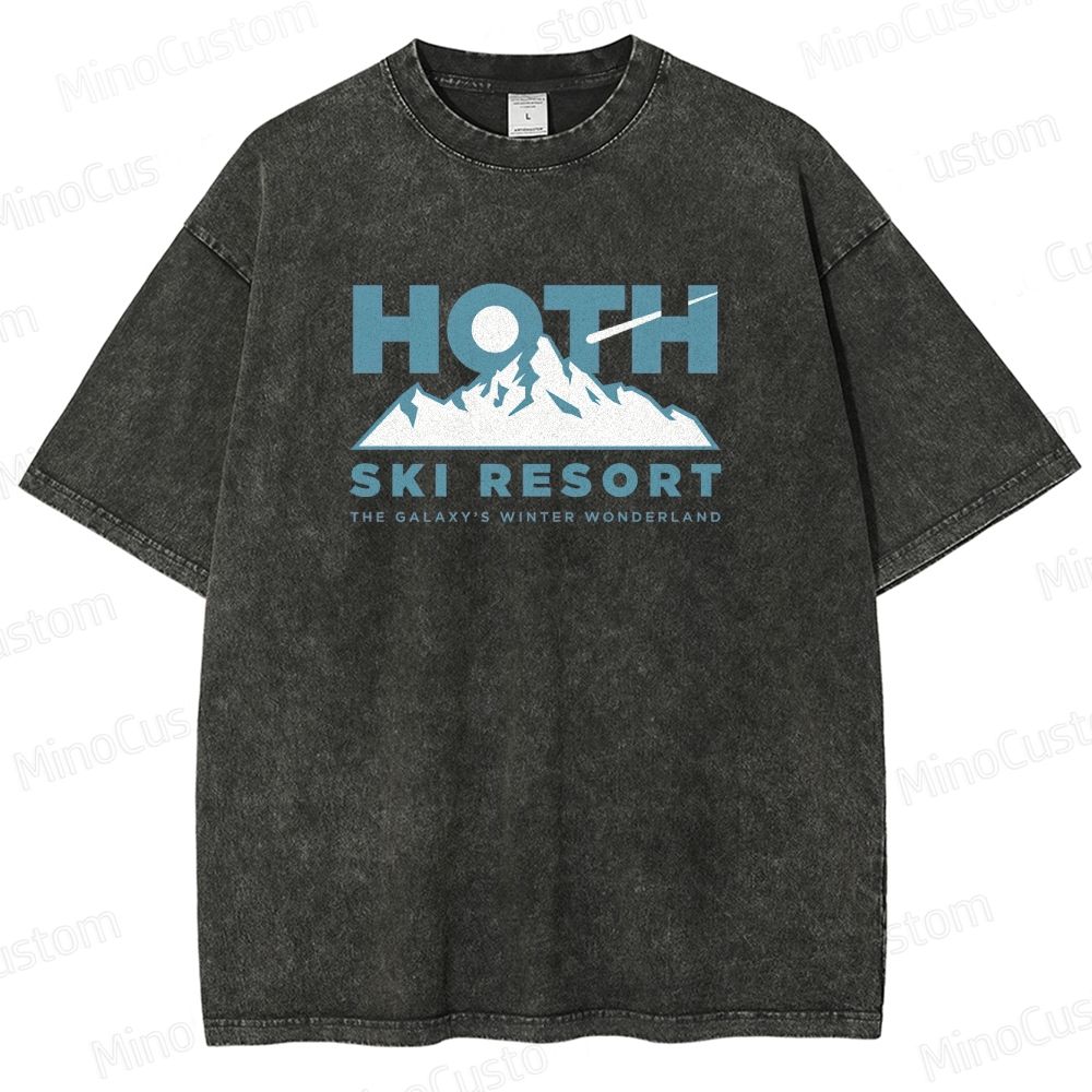 Star Wars Hoth Ski Resort Washed T - Shirt