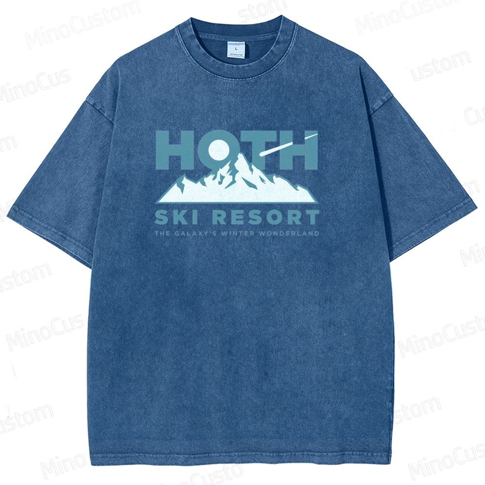 Star Wars Hoth Ski Resort Washed T - Shirt