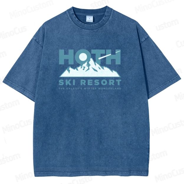 Star Wars Hoth Ski Resort Washed T - Shirt
