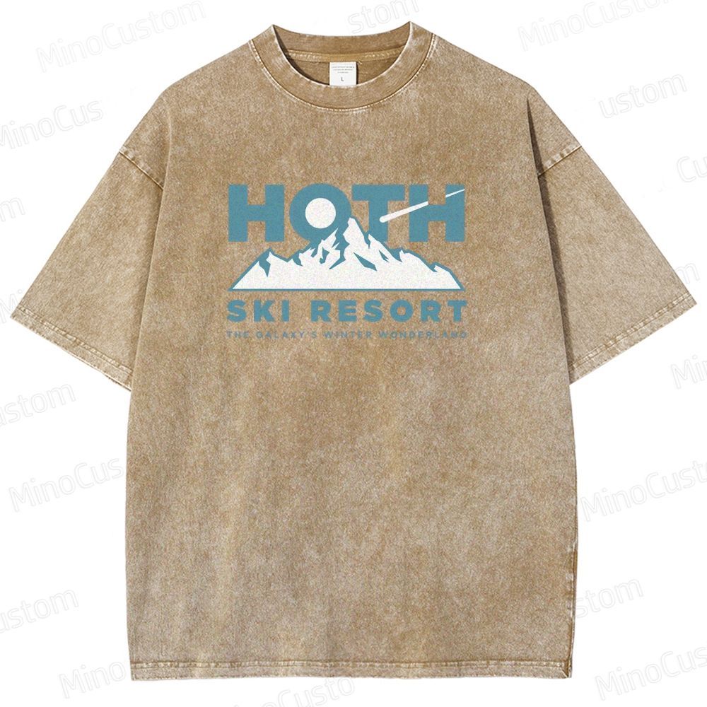 Star Wars Hoth Ski Resort Washed T - Shirt