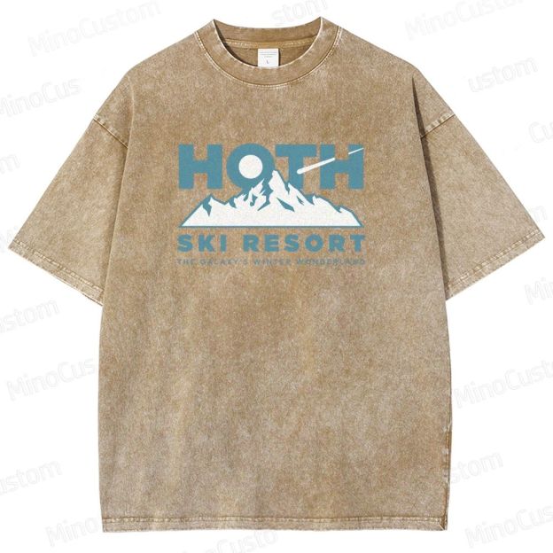 Star Wars Hoth Ski Resort Washed T - Shirt