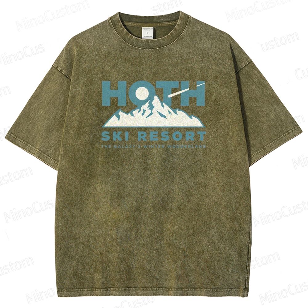 Star Wars Hoth Ski Resort Washed T - Shirt