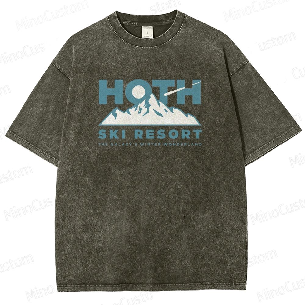 Star Wars Hoth Ski Resort Washed T - Shirt