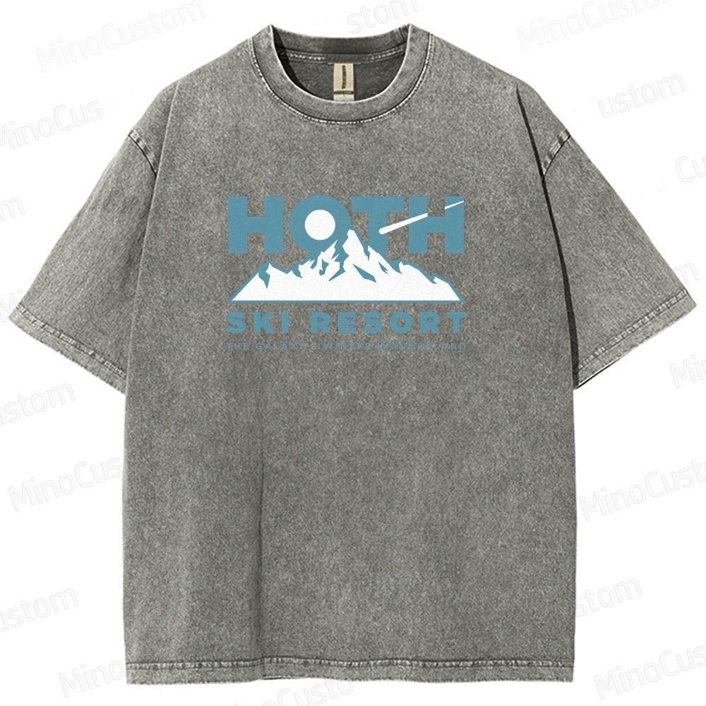 Star Wars Hoth Ski Resort Washed T - Shirt