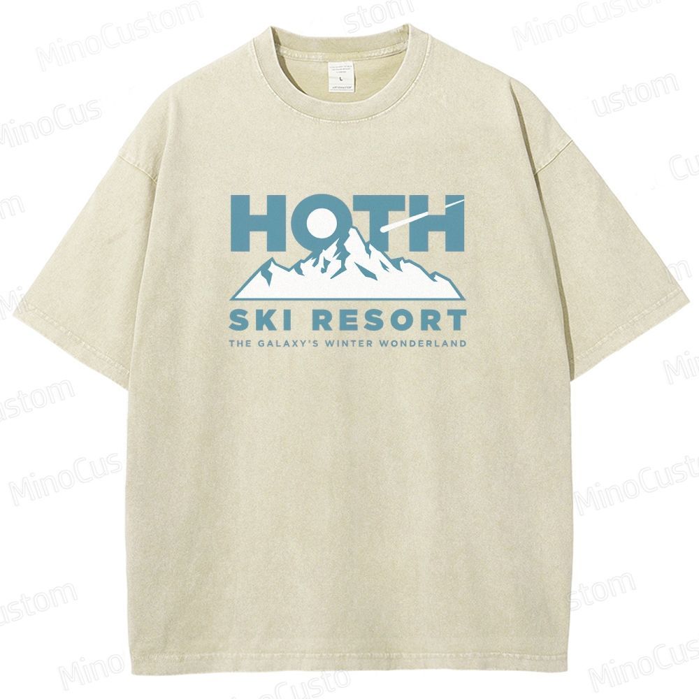 Star Wars Hoth Ski Resort Washed T - Shirt