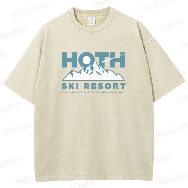 Star Wars Hoth Ski Resort Washed T - Shirt