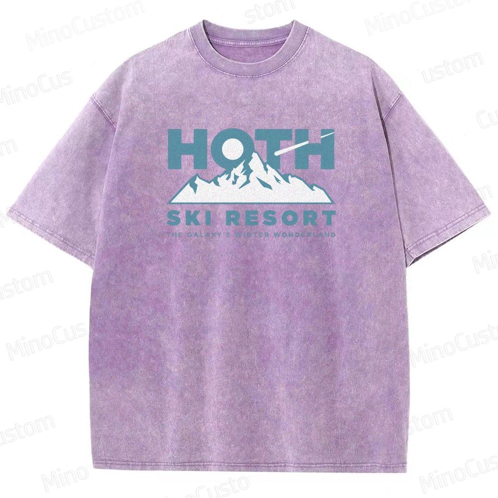 Star Wars Hoth Ski Resort Washed T - Shirt