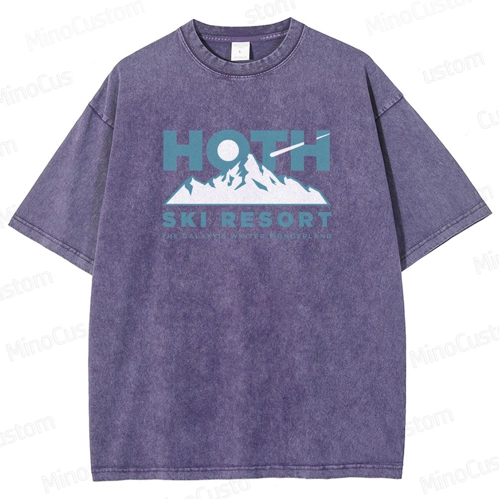 Star Wars Hoth Ski Resort Washed T - Shirt