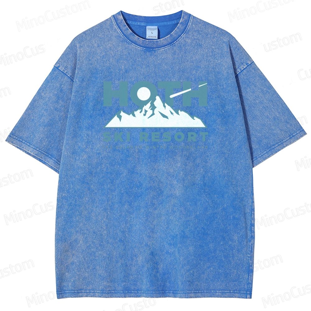 Star Wars Hoth Ski Resort Washed T - Shirt