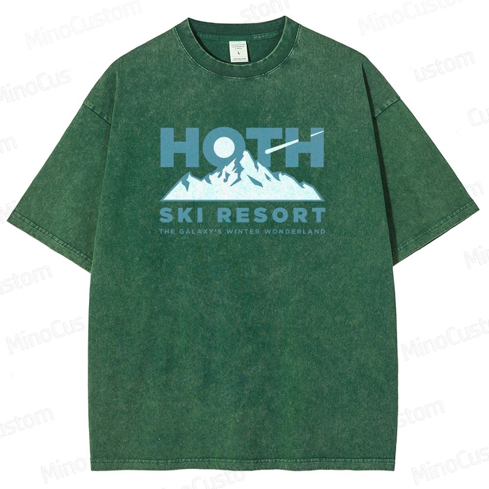 Star Wars Hoth Ski Resort Washed T - Shirt