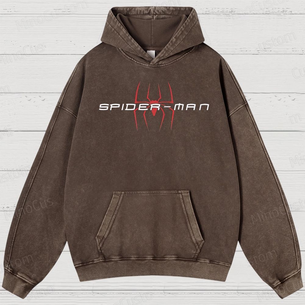 Vintage Spider - Man Movie Graphic Washed Hoodie