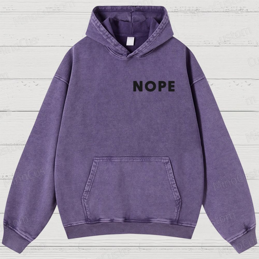 Nope Movie Retro Graphic Washed Hoodie