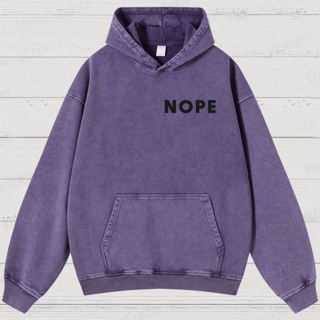 Nope Movie Retro Graphic Washed Hoodie