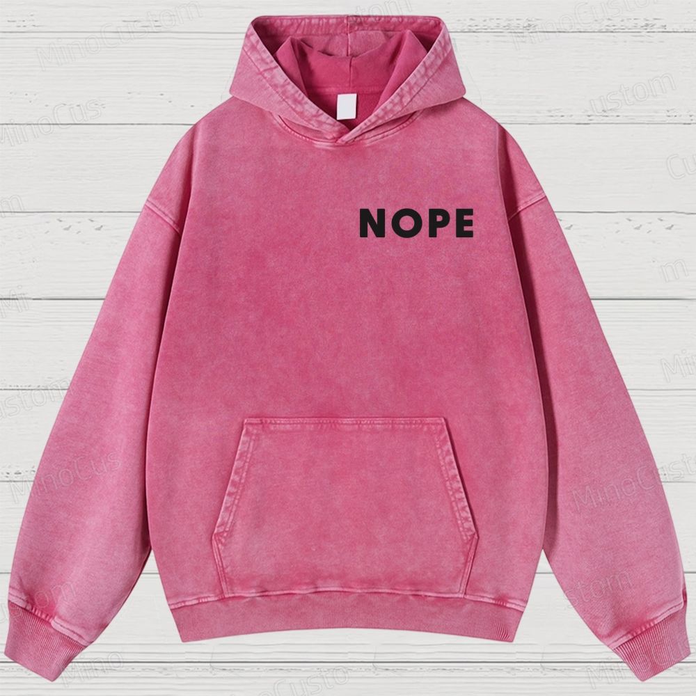 Nope Movie Retro Graphic Washed Hoodie