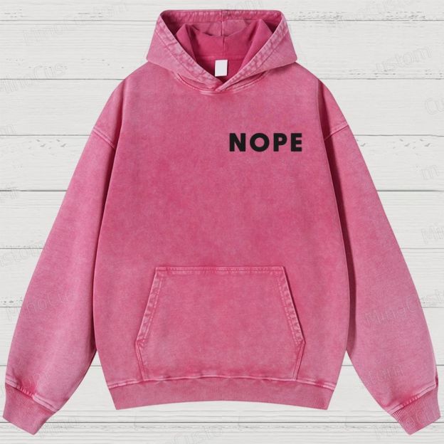 Nope Movie Retro Graphic Washed Hoodie