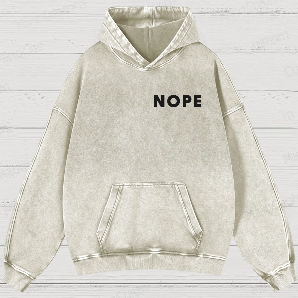 Nope Movie Retro Graphic Washed Hoodie
