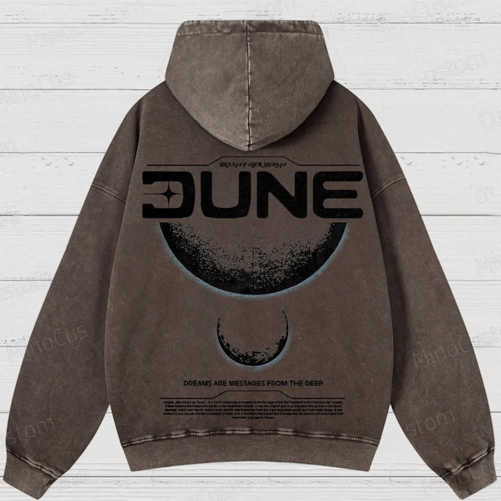 Dune Movie "Dreams Are Messages" Washed Hoodie