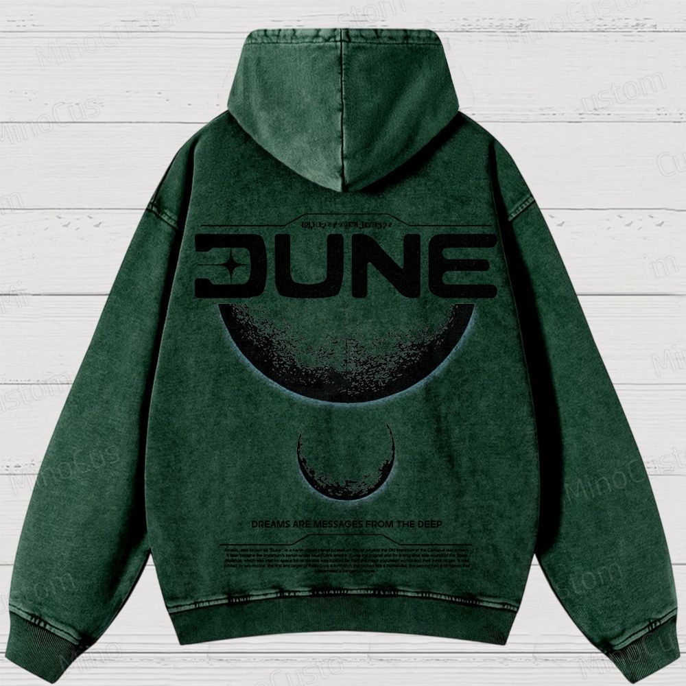 Dune Movie "Dreams Are Messages" Washed Hoodie
