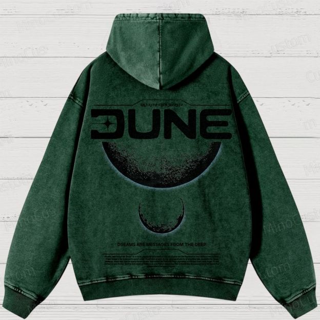 Dune Movie "Dreams Are Messages" Washed Hoodie