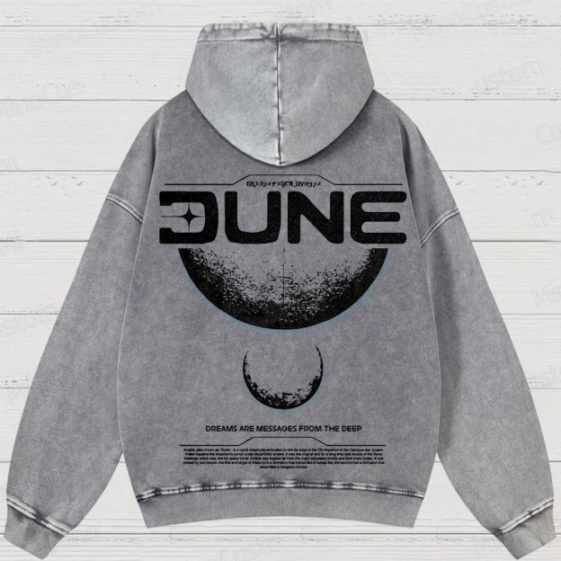Dune Movie "Dreams Are Messages" Washed Hoodie