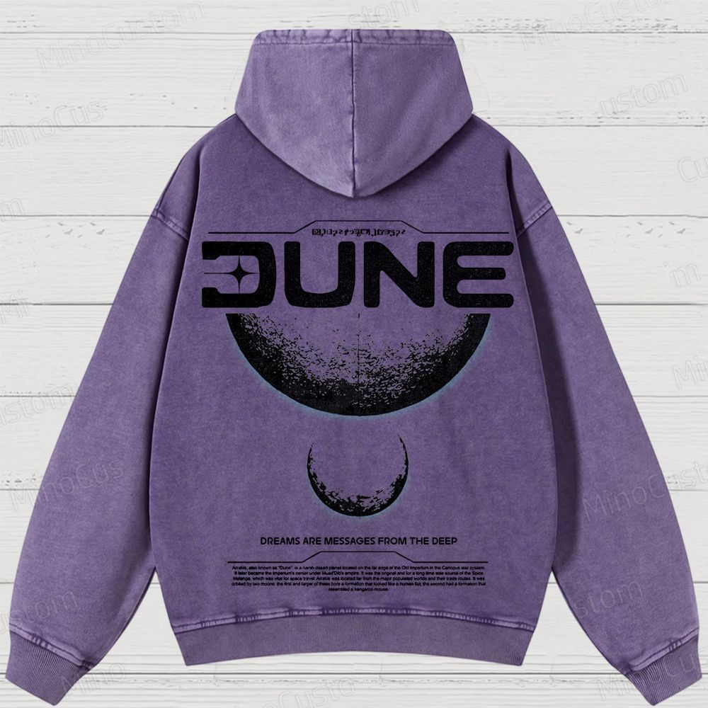 Dune Movie "Dreams Are Messages" Washed Hoodie