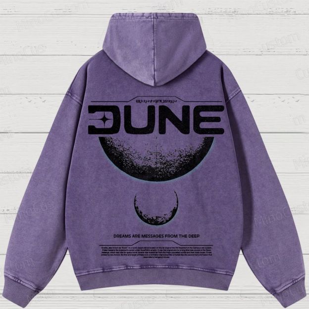 Dune Movie "Dreams Are Messages" Washed Hoodie