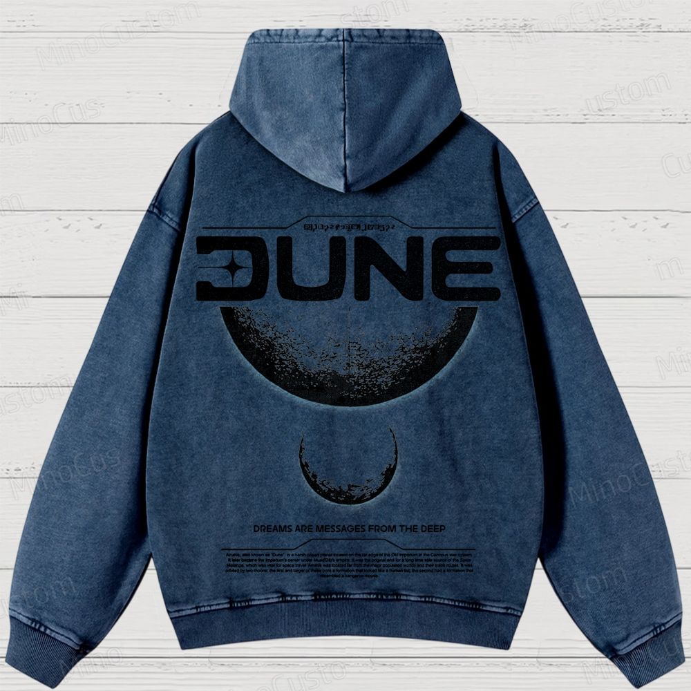 Dune Movie "Dreams Are Messages" Washed Hoodie