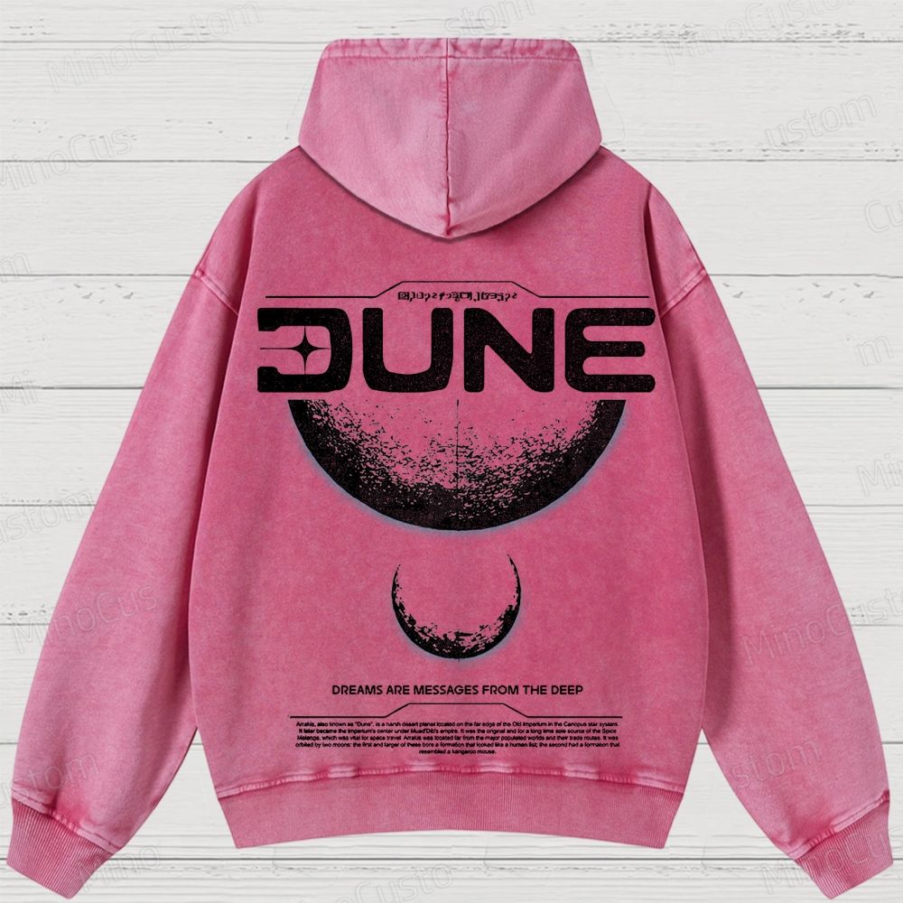 Dune Movie "Dreams Are Messages" Washed Hoodie