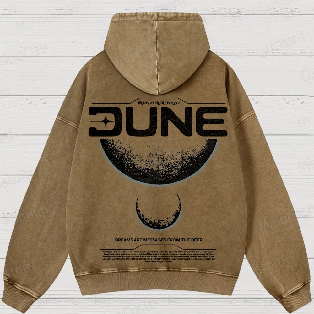 Dune Movie "Dreams Are Messages" Washed Hoodie