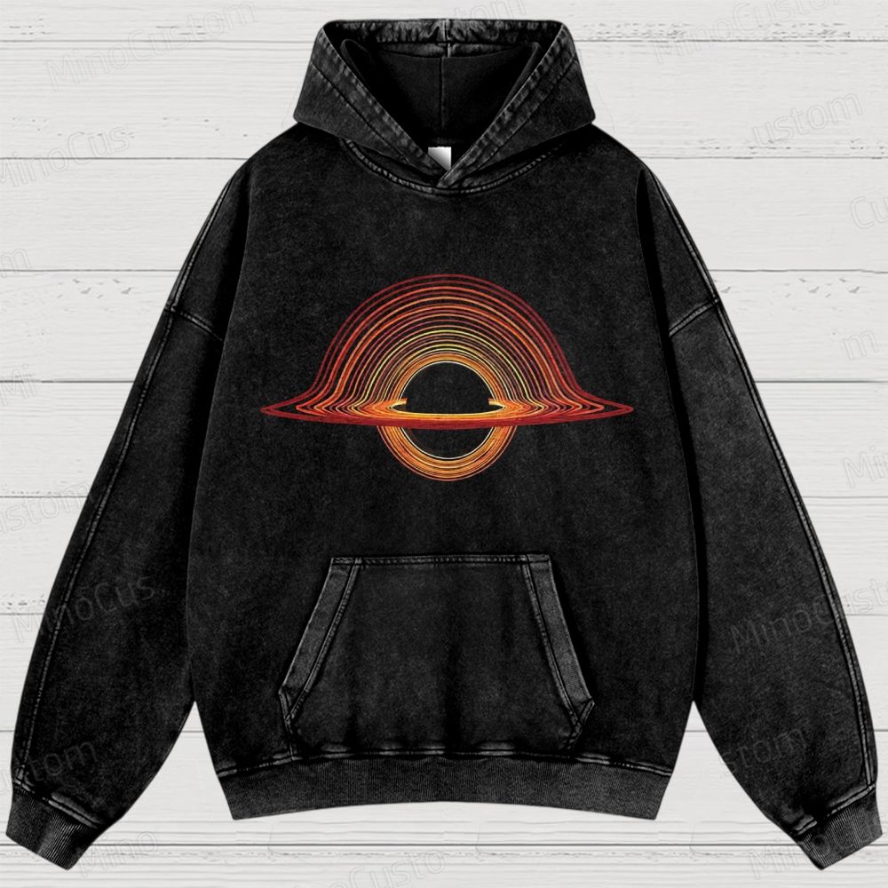 Black Hole Washed Hoodies 