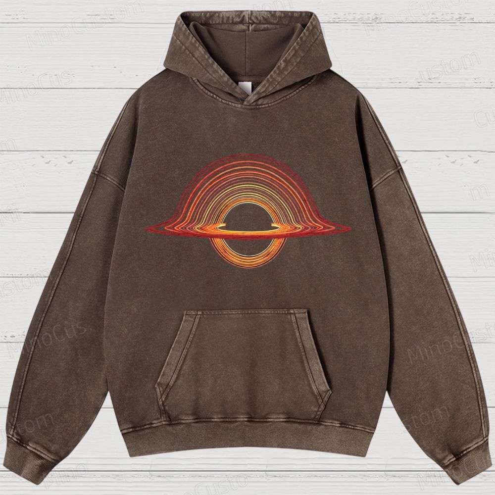Black Hole Washed Hoodies 