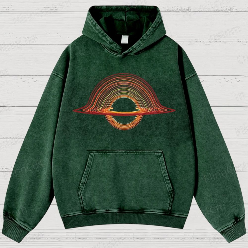 Black Hole Washed Hoodies 