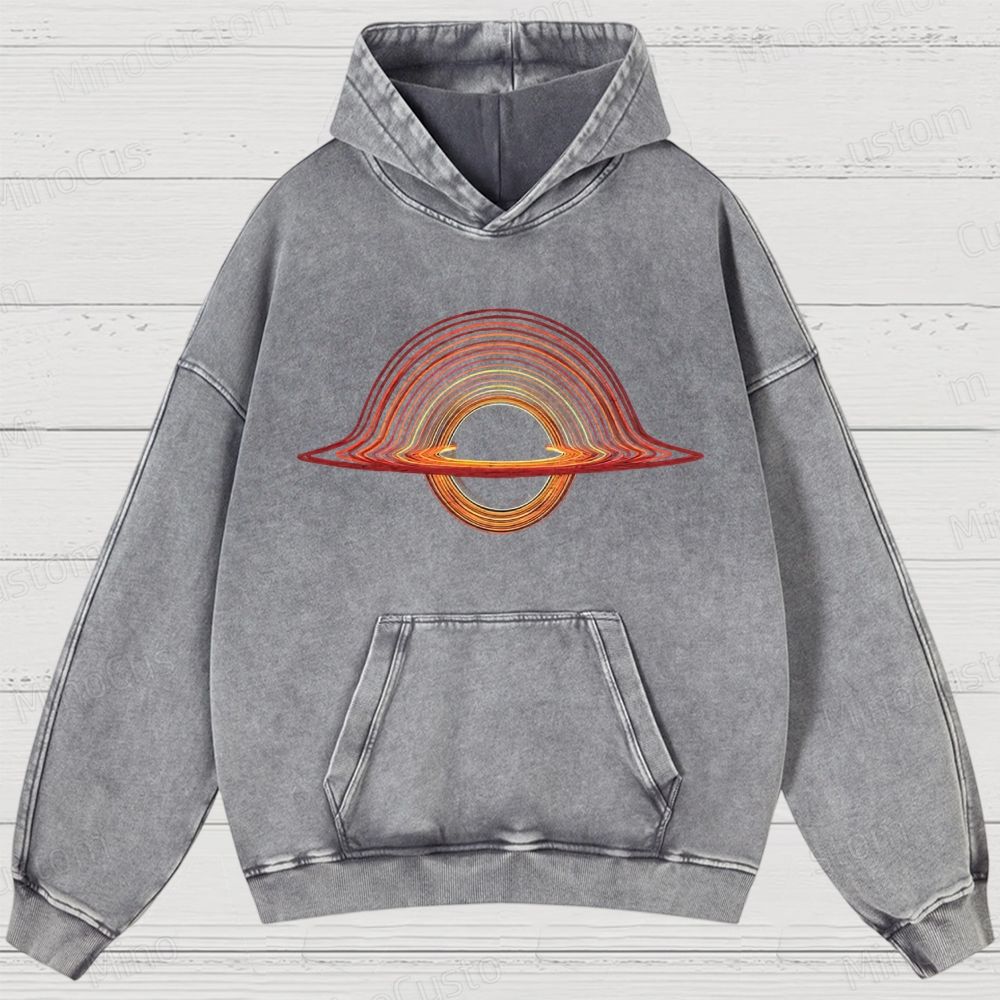Black Hole Washed Hoodies 