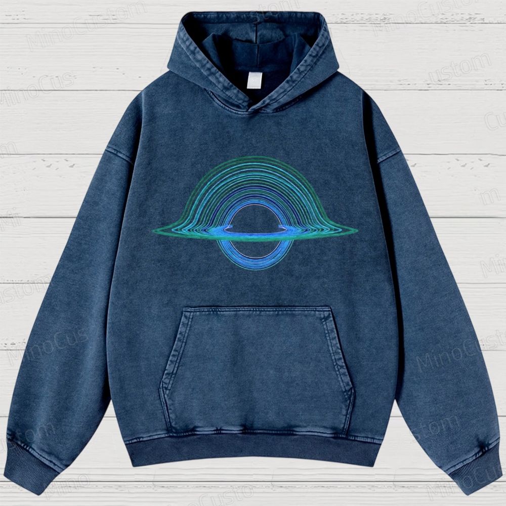 Black Hole Washed Hoodies 