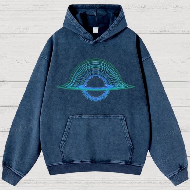 Black Hole Washed Hoodies 