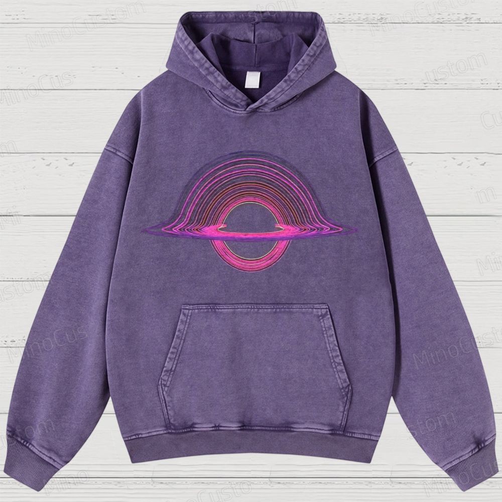 Black Hole Washed Hoodies 