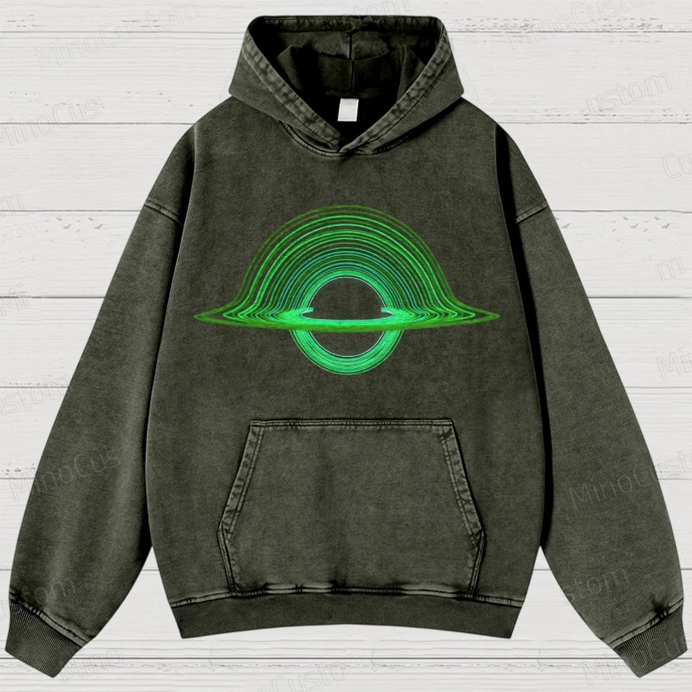Black Hole Washed Hoodies 