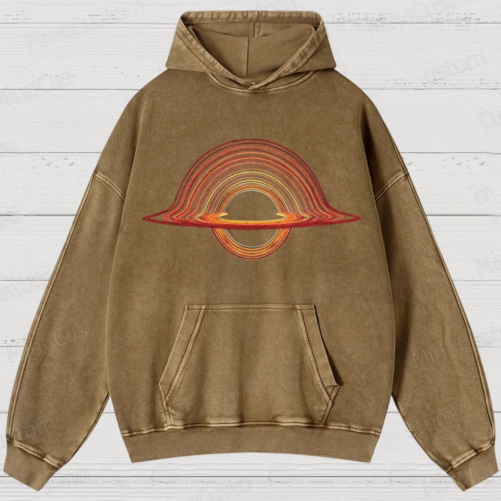 Black Hole Washed Hoodies 