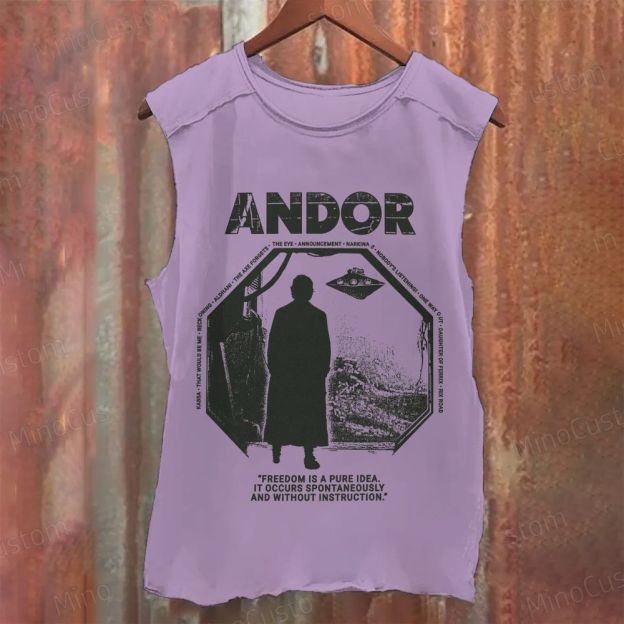 Andor Quote Graphic Washed Tank Top