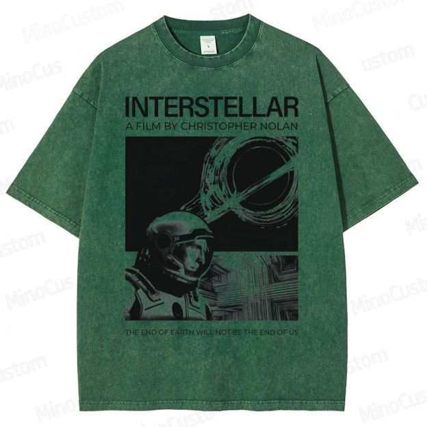 Interstellar Movie Futuristic Space Washed T-Shirt