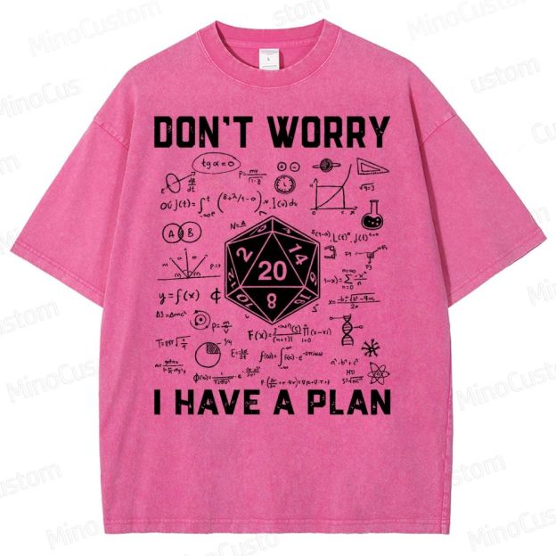 Don't Worry I Have A Plan Funny Washed T-Shirt