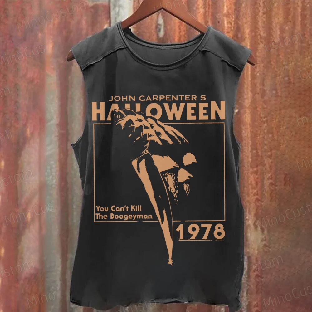 Halloween 1978 Horror Slasher Movie Washed Tank Top 