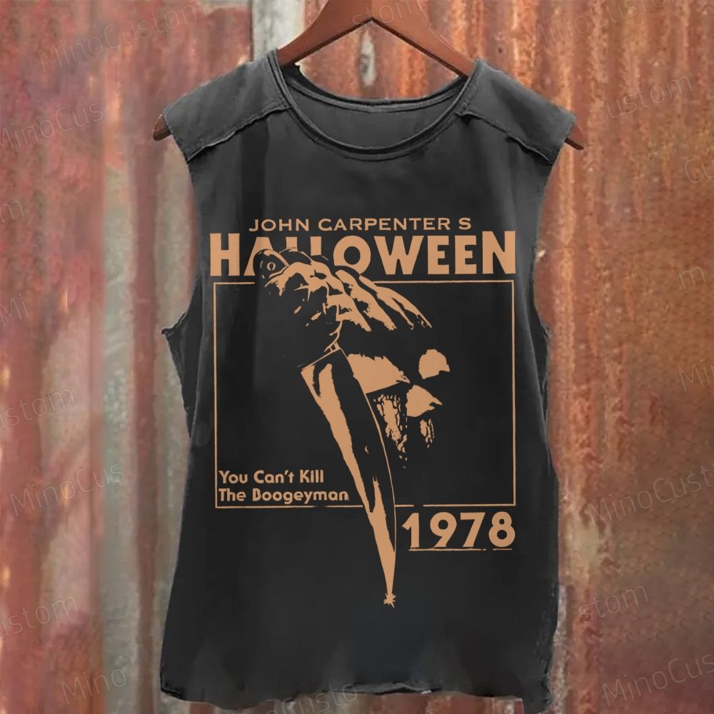 Halloween 1978 Horror Slasher Movie Washed Tank Top