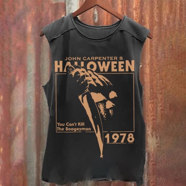 Halloween 1978 Horror Slasher Movie Washed Tank Top 