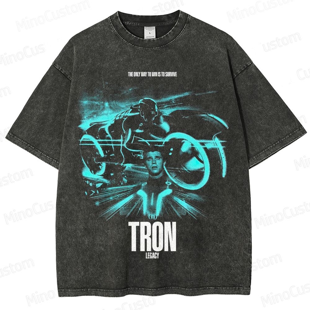Tron: Legacy Movie Graphic Washed T - Shirt